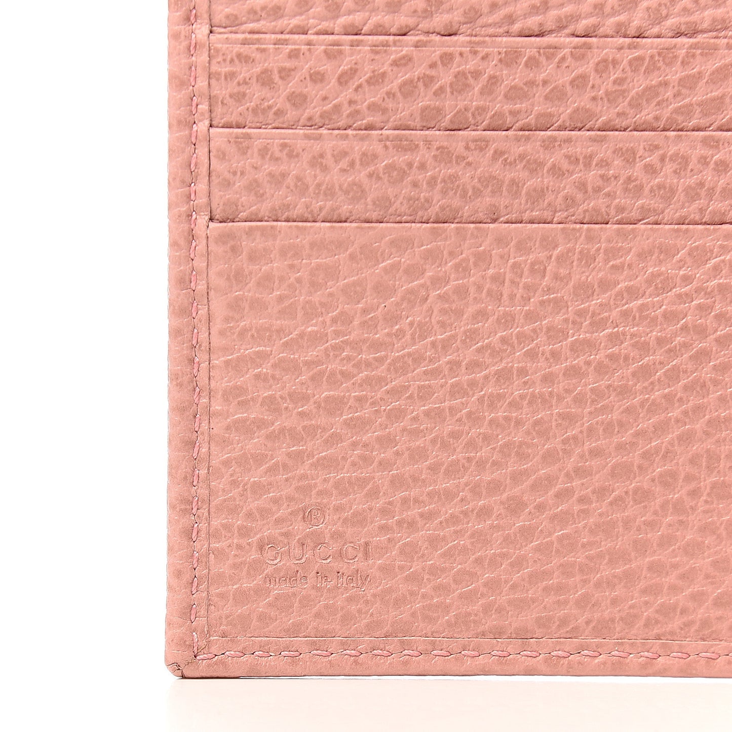 Dollar Calfskin Swing French Flap Wallet Soft Pink