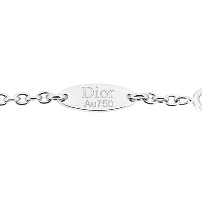 Christian Dior 18K White Gold Diamond Mother of Pearl Rose Des Vents 3-Station Bracelet 4 of 5