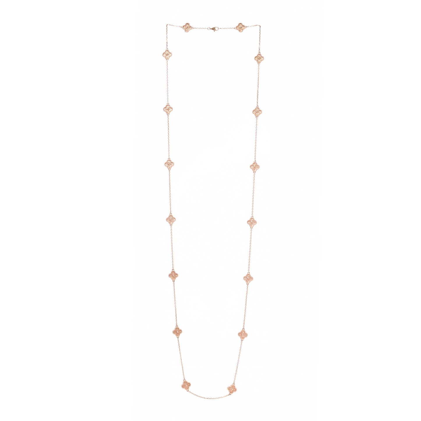 18K Rose Gold 16 Motifs Sweet Alhambra Necklace