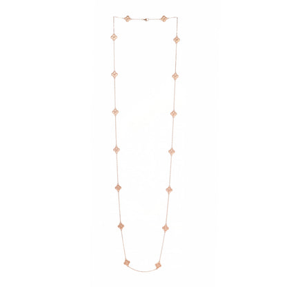 Van Cleef & Arpels 18K Rose Gold 16 Motifs Sweet Alhambra Necklace 3 of 7