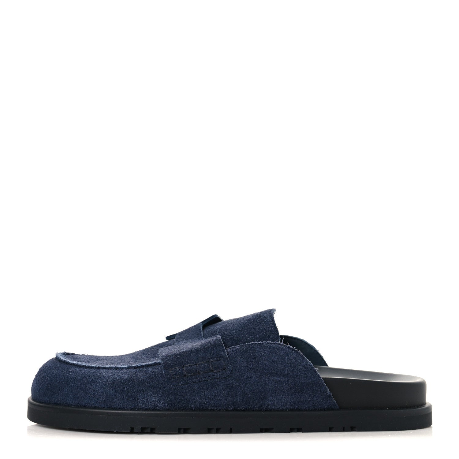 Hermes Suede Calfskin Mens Go Mules 40 Bleu Celeste 1 of 10