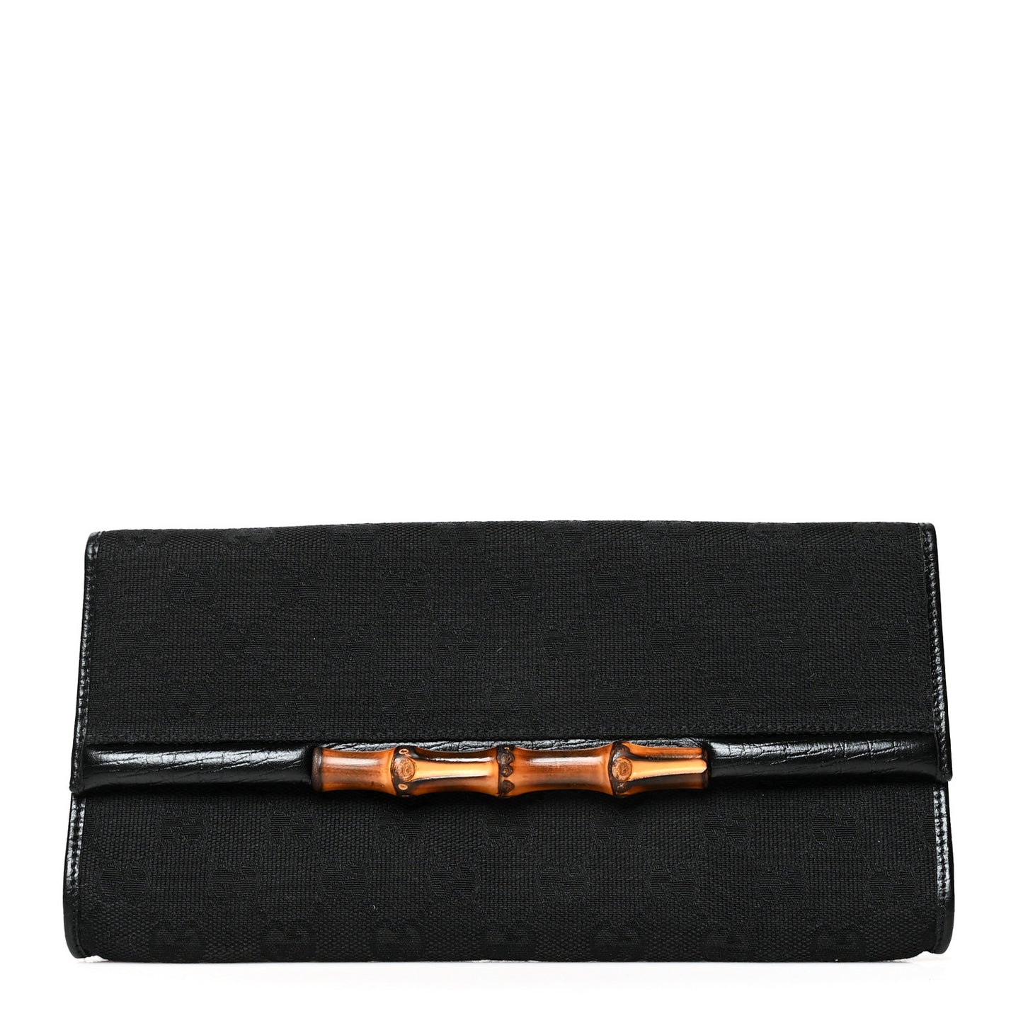 Monogram Bamboo Bar Clutch Black