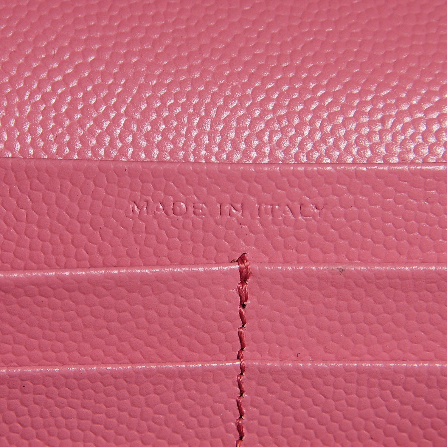 Saint Laurent Grain de Poudre Matelasse Chevron Medium Monogram Chain Wallet Pink 7 of 8