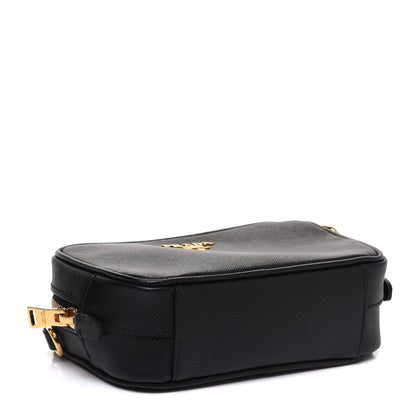 Prada Saffiano Lux Small Camera Crossbody Bag Black 4 of 9