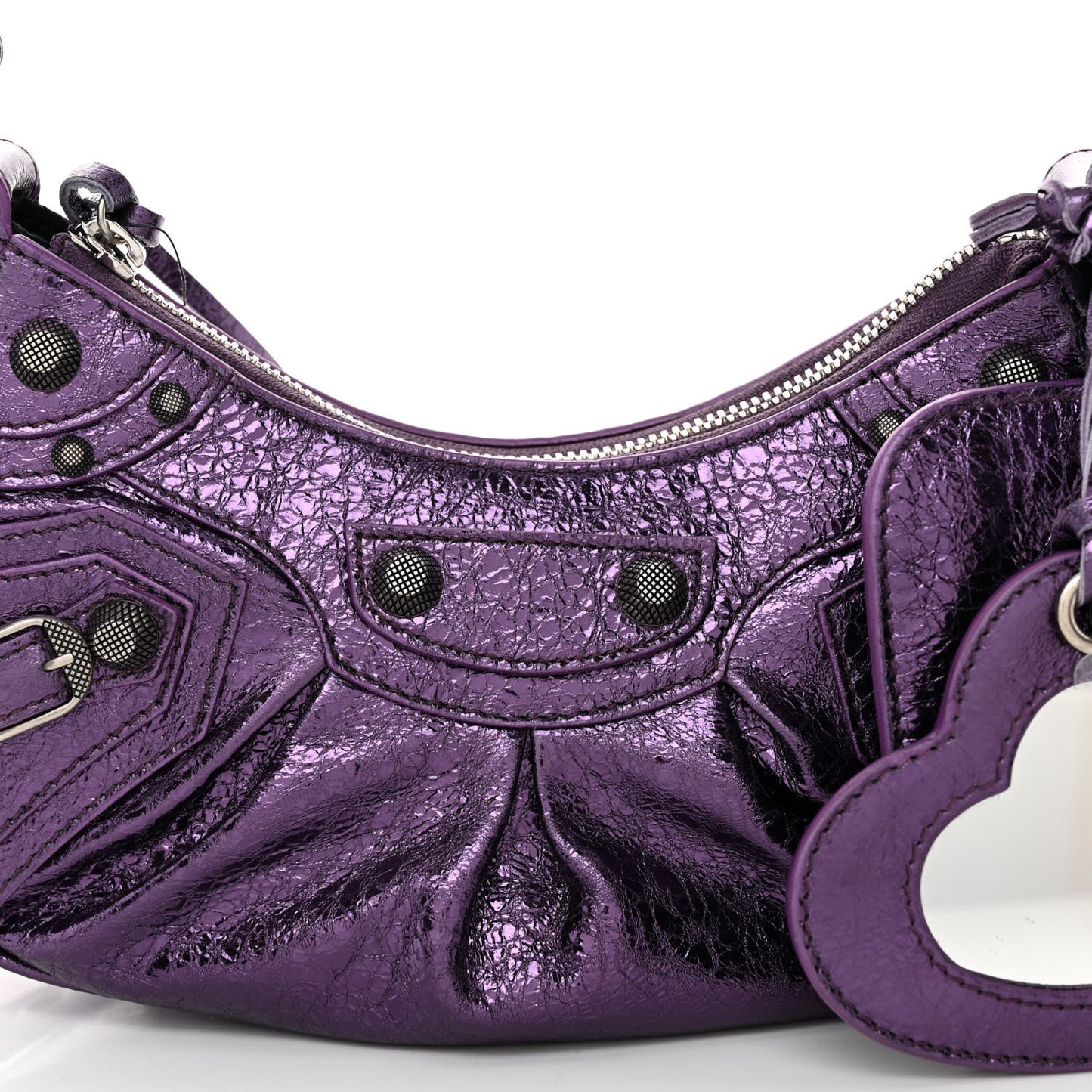 Metallic Agneau Arena Le Cagole Shoulder Bag XS Met Mauve