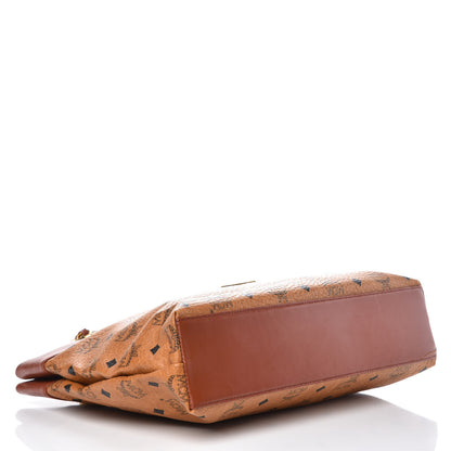 MCM Visetos Shopping Tote Cognac 4 of 10