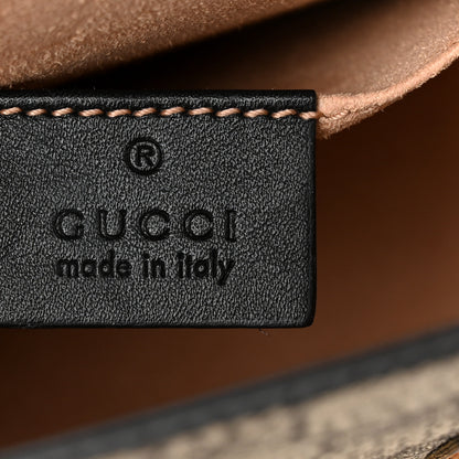 Gucci Nappa Elaphe GG Supreme Monogram Medium Osiride Shoulder Bag Black Bright Cuir Beige Ebony 6 of 10