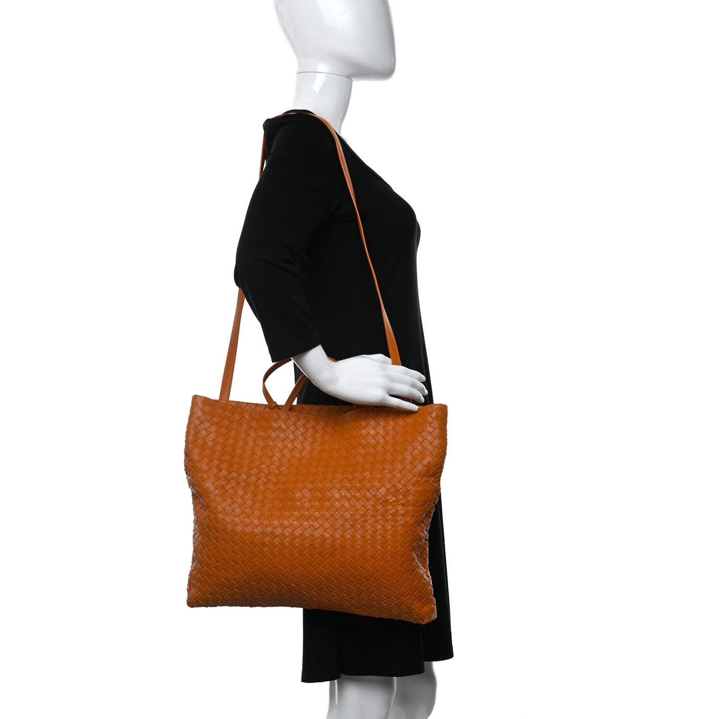 Nappa Intrecciato Fold Over Tote Topaz