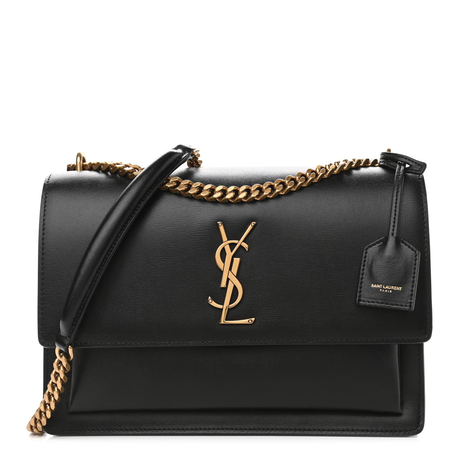 Saint Laurent Calfskin Large Monogram Sunset Black 1 of 10