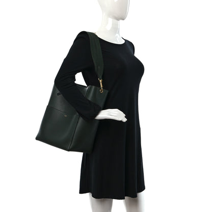 Celine Smooth Calfskin Sangle Bucket Bag Dark Forest 2 of 8