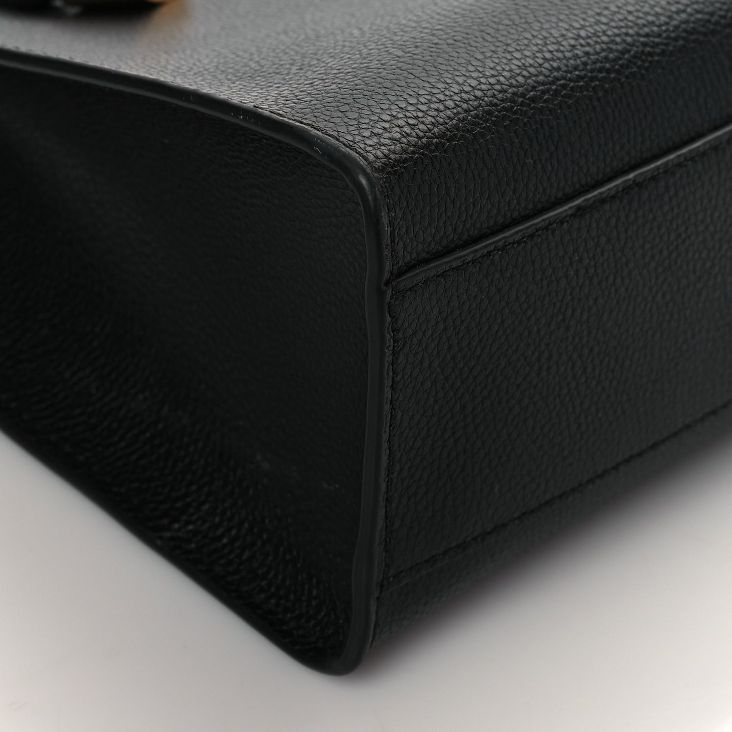 Calfskin Mini Grid Tote Bag Black
