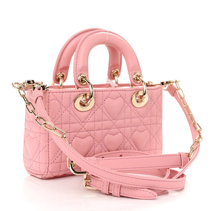 Christian Dior Lambskin Cannage Dioramour Micro Lady D-Joy Melacoton 3 of 11