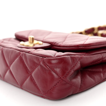 Chanel Lambskin Quilted Small Fancy Jewel Flap Burgundy 10 of 11