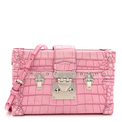 Louis Vuitton Alligator Petite Malle Pink 1 of 12