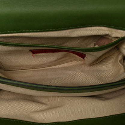 Valentino Garavani Calfskin Va Va Voom Shoulder Bag Deep Rose Green Grey Scarlet 4 of 8