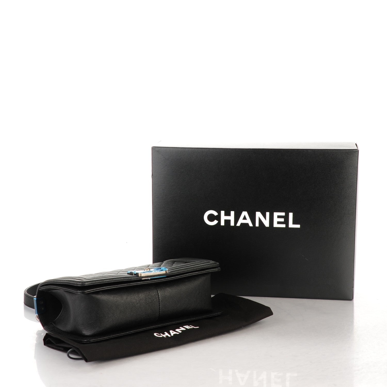 Chanel Caviar Quilted Medium Boy Flap Black 2 of 7