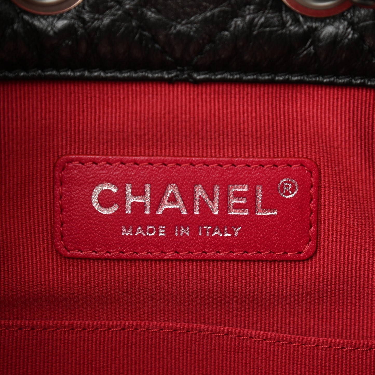 Aged Calfskin Quilted Small Gabrielle Backpack Black