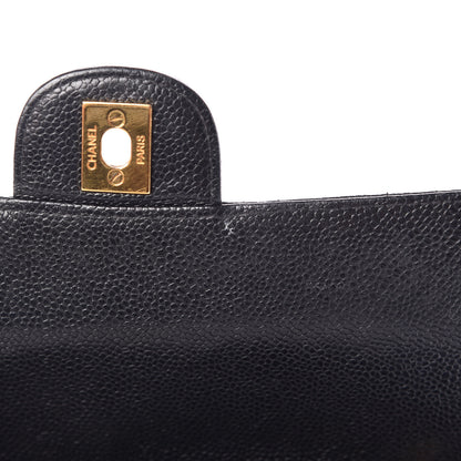 Chanel Caviar Quilted Jumbo Single Flap Black 14 of 20