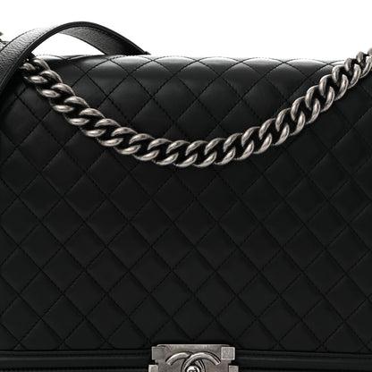 Chanel Lambskin Quilted Large Boy Flap Black 8 of 10