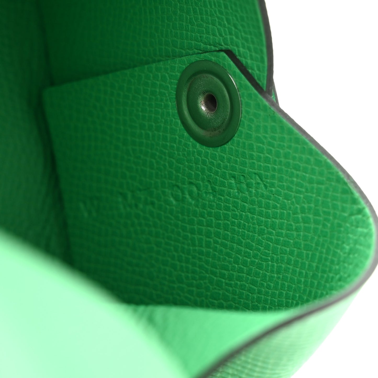 Madame Calfskin Calvi Card Case Menthe