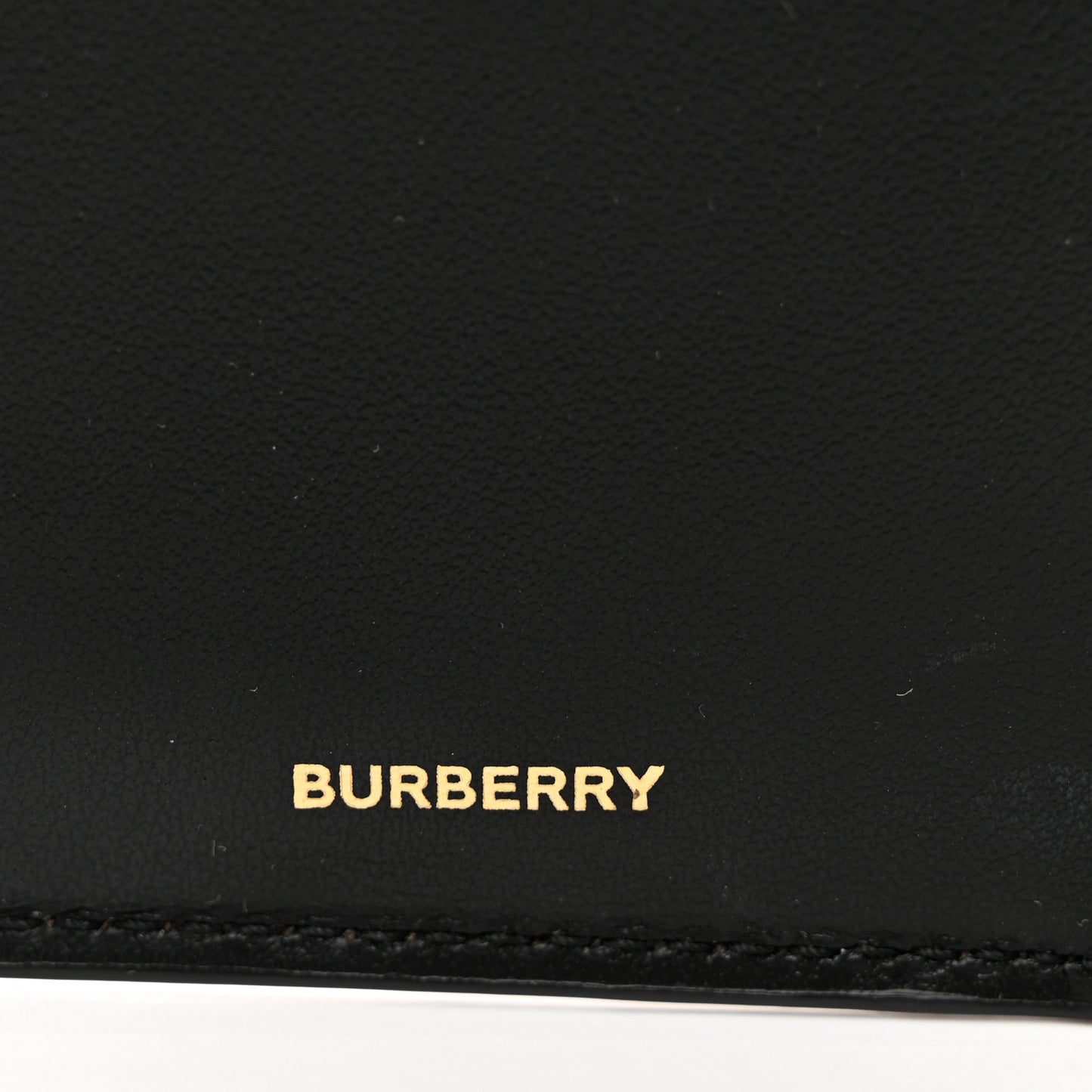 Grainy Calfskin Vintage Check Small Folding Wallet Archive Beige Black