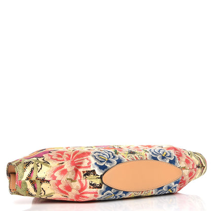 Alexander McQueen Silk Floral Print De Manta Clutch Red 4 of 7