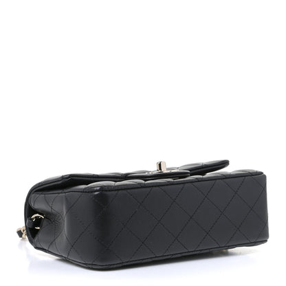 Chanel Lambskin Quilted Mini Rectangular Flap Black 3 of 5