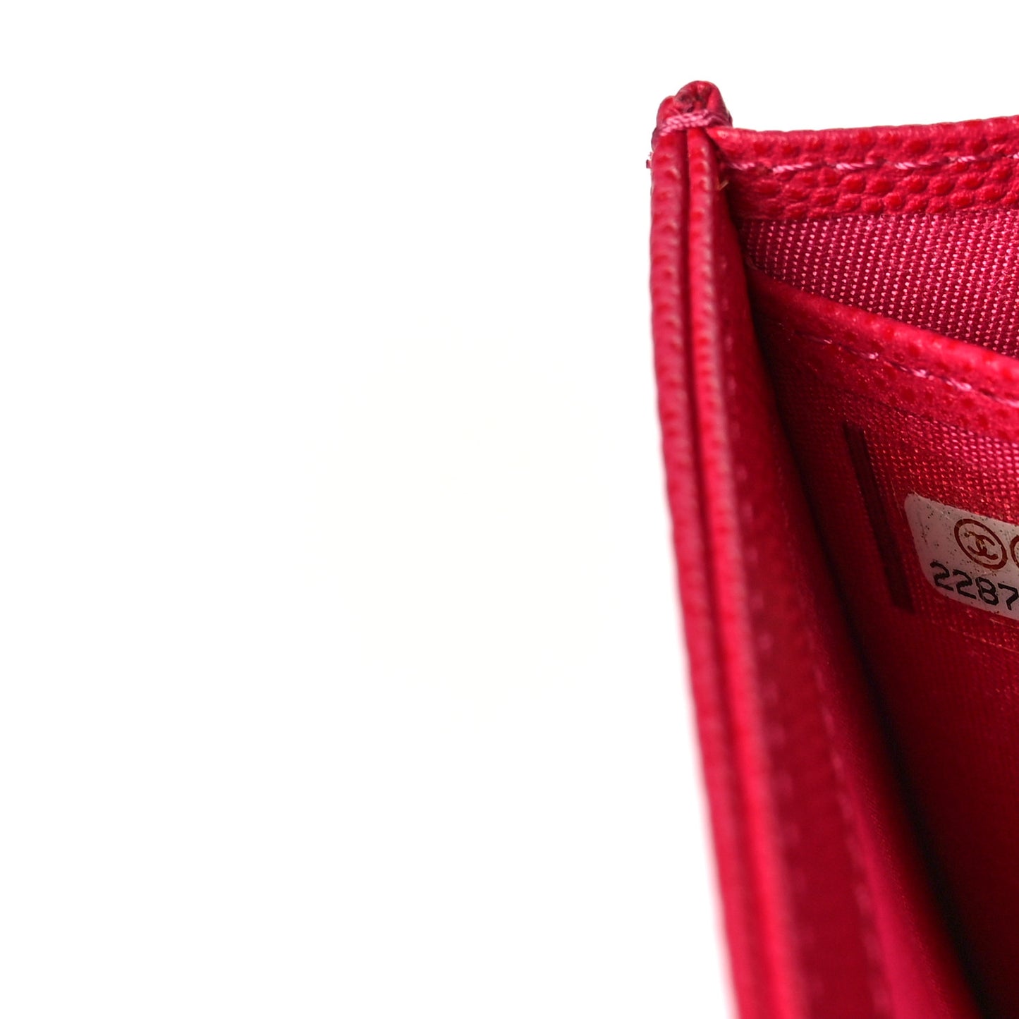 Caviar Camellia Embossed Flap Wallet Fuschia