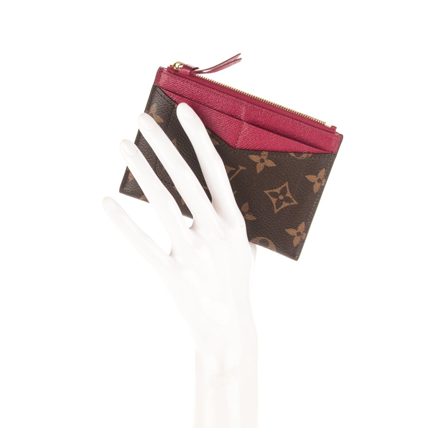 Monogram Zipped Card Holder