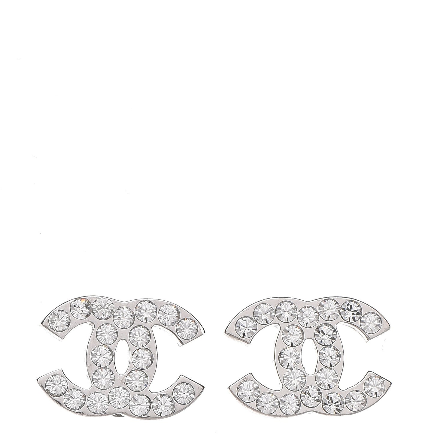 Crystal Timeless CC Earrings Silver