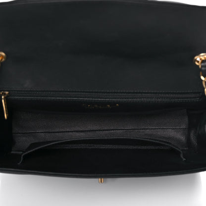 Chanel Calfskin Quilted Chevron In The City Bag Black 5 of 12