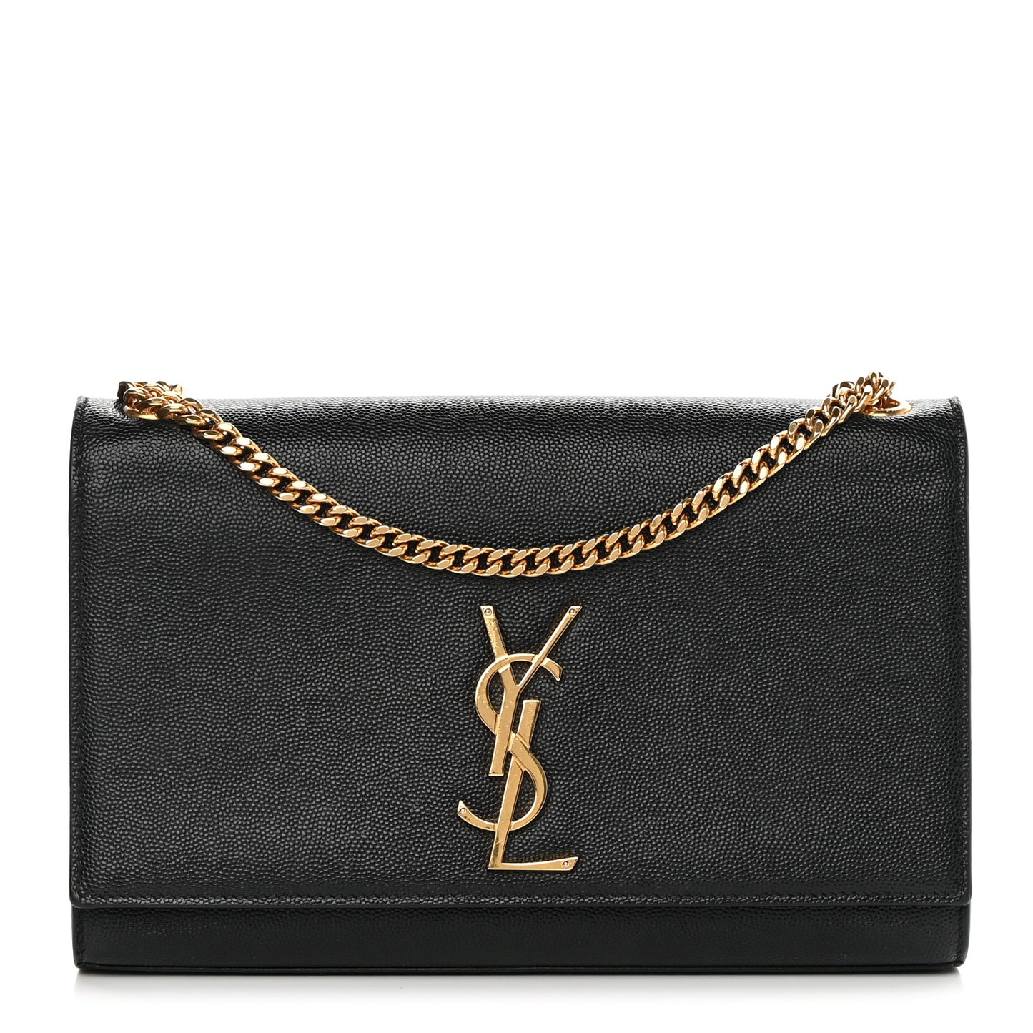 Grain De Poudre Medium Classic Monogram Kate Satchel Black