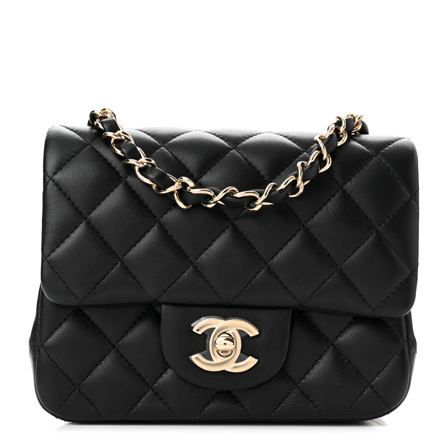 Chanel Lambskin Quilted Mini Square Flap Black 1 of 11