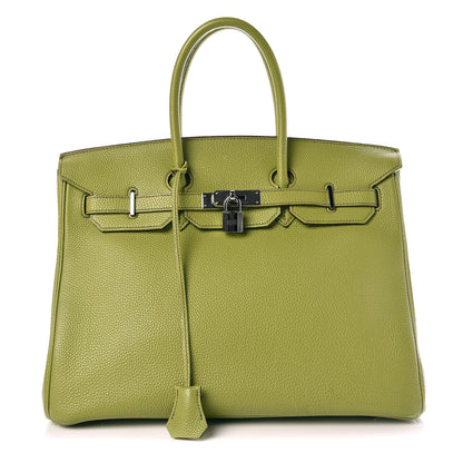 Hermes Togo Birkin 35 Vert Anis 1 of 37
