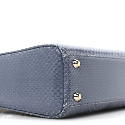 Christian Dior Snakeskin Mini Lady Dior Blue 8 of 9
