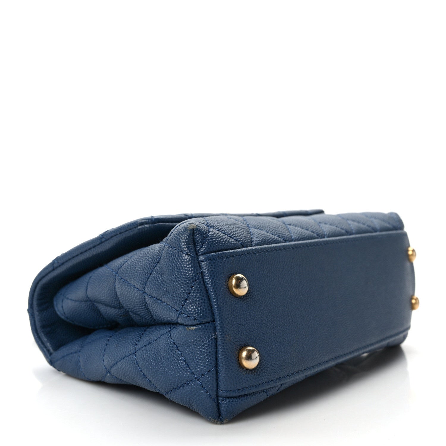 Chanel Caviar Quilted Mini Coco Handle Flap Blue 4 of 14