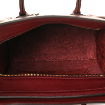 Celine Drummed Calfskin Nano Luggage Light Burgundy 4 of 10