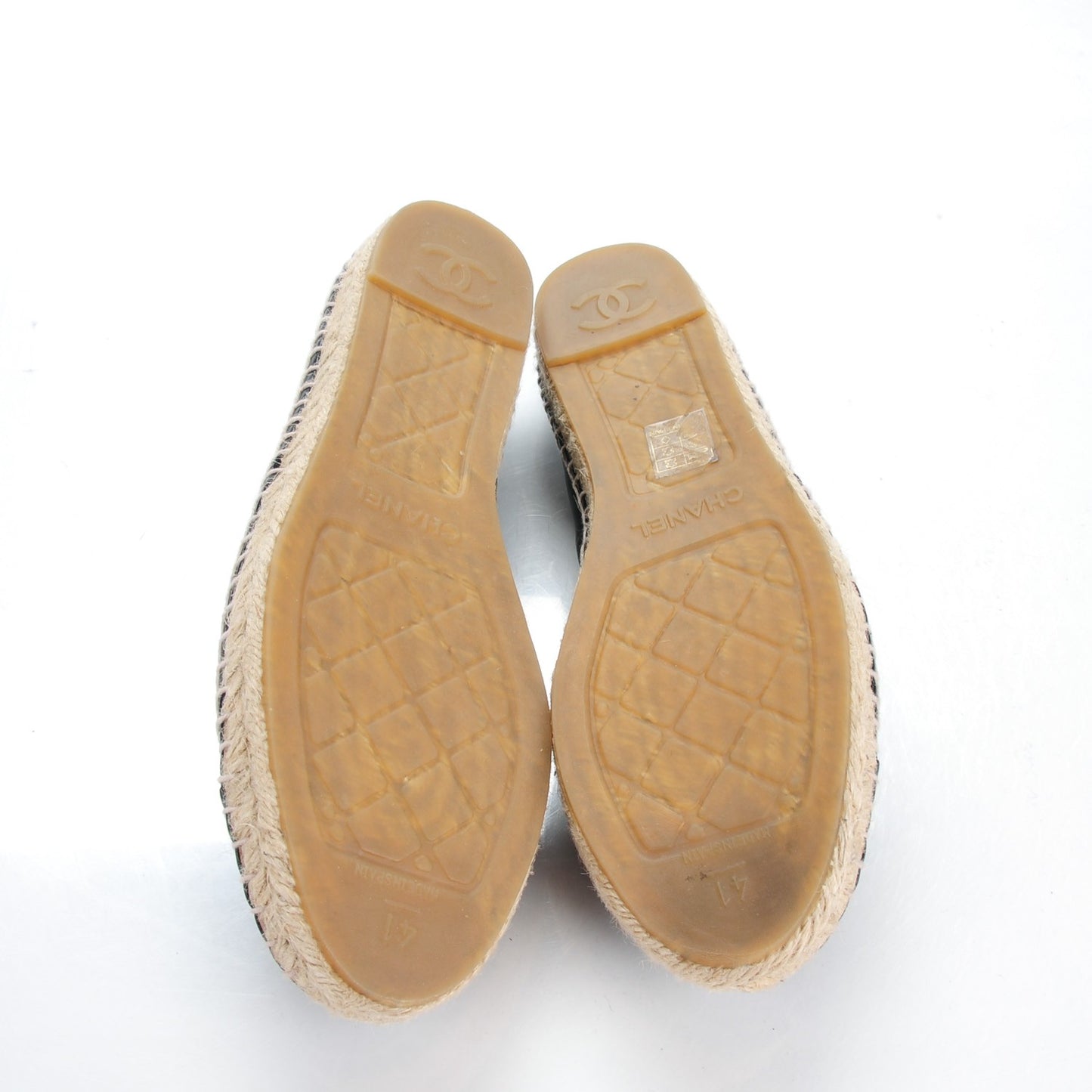 Lambskin CC Espadrilles 41 Black