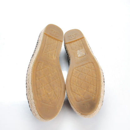 Chanel Lambskin CC Espadrilles 41 Black 6 of 12