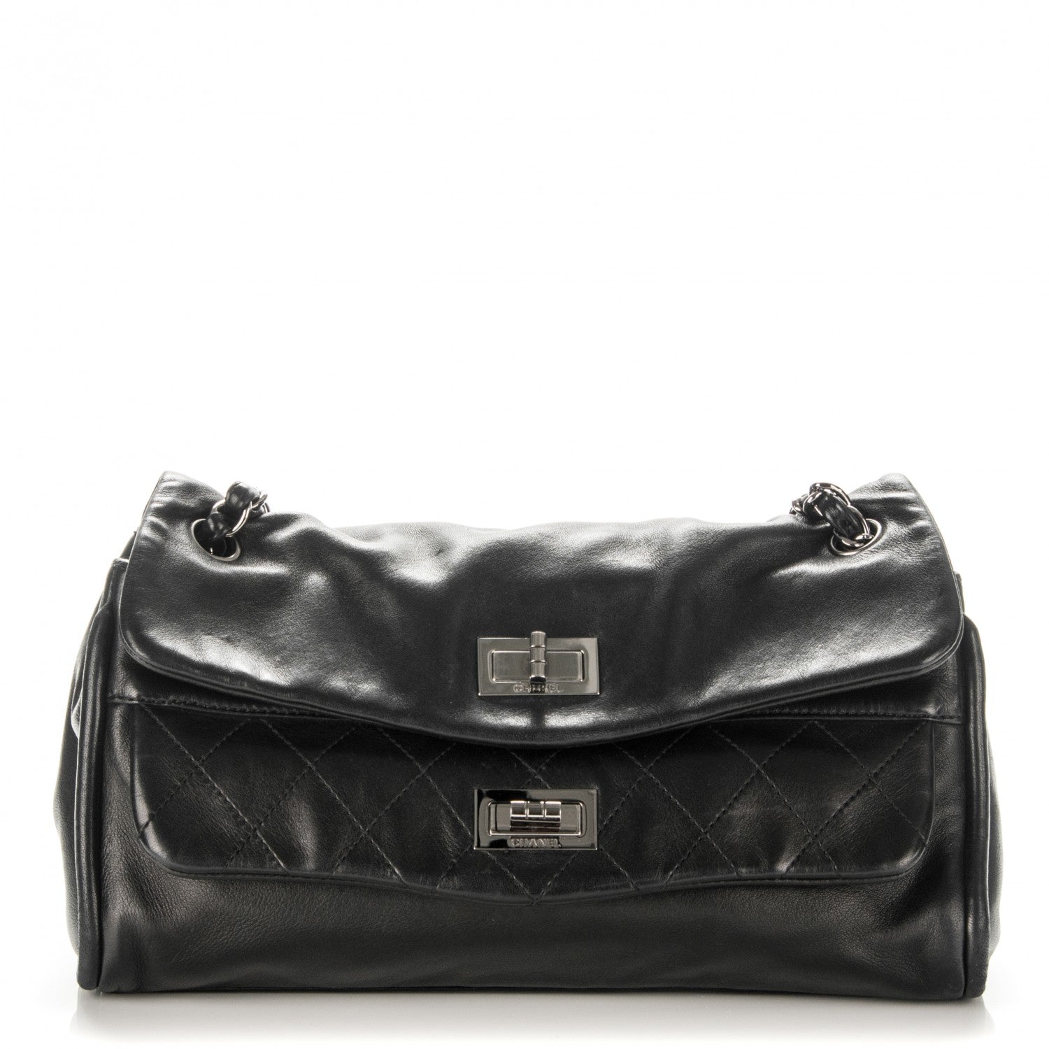 Chanel Lambskin Quilted Large Mademoiselle Double Flap Black 1 of 6