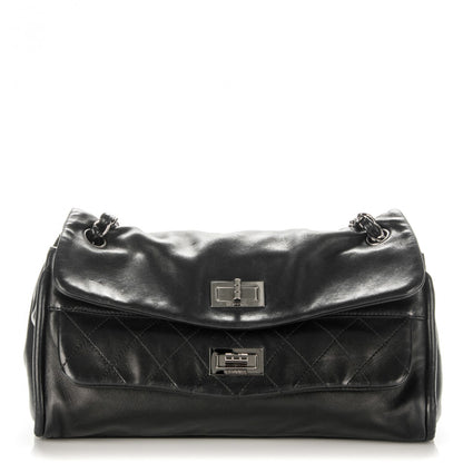 Chanel Lambskin Quilted Large Mademoiselle Double Flap Black 1 of 6