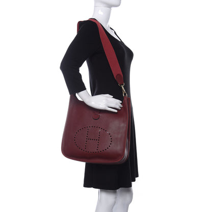 Hermes Courchevel Evelyne GM Rouge H 2 of 10