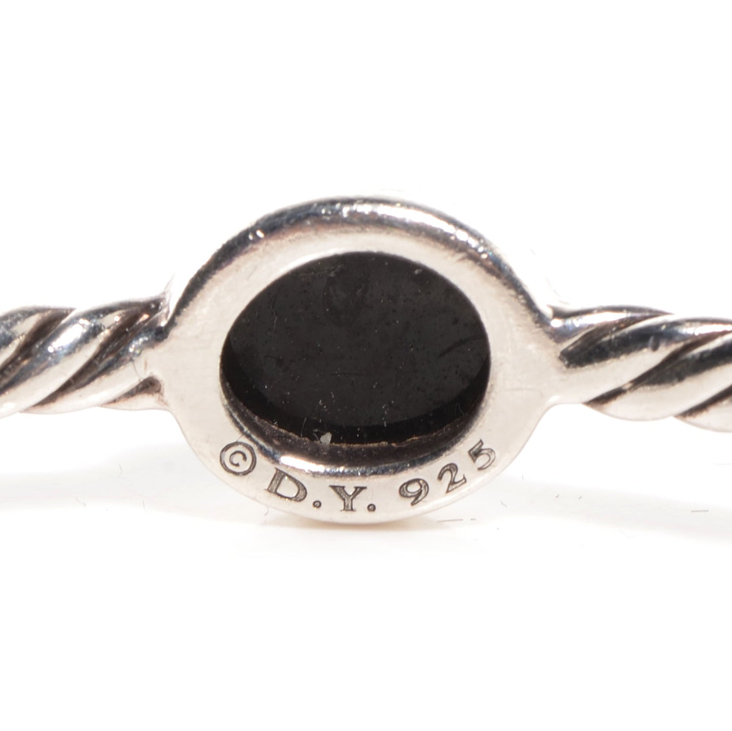 Sterling Silver Color Classics 4 Station Bangle Black Onyx