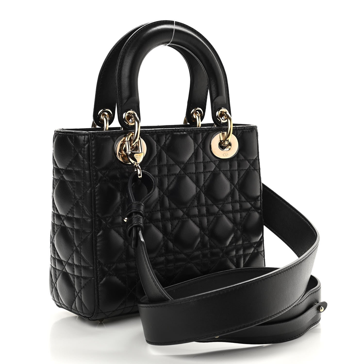 Christian Dior Lambskin Cannage Small My ABCDior Lady Dior Black 3 of 11
