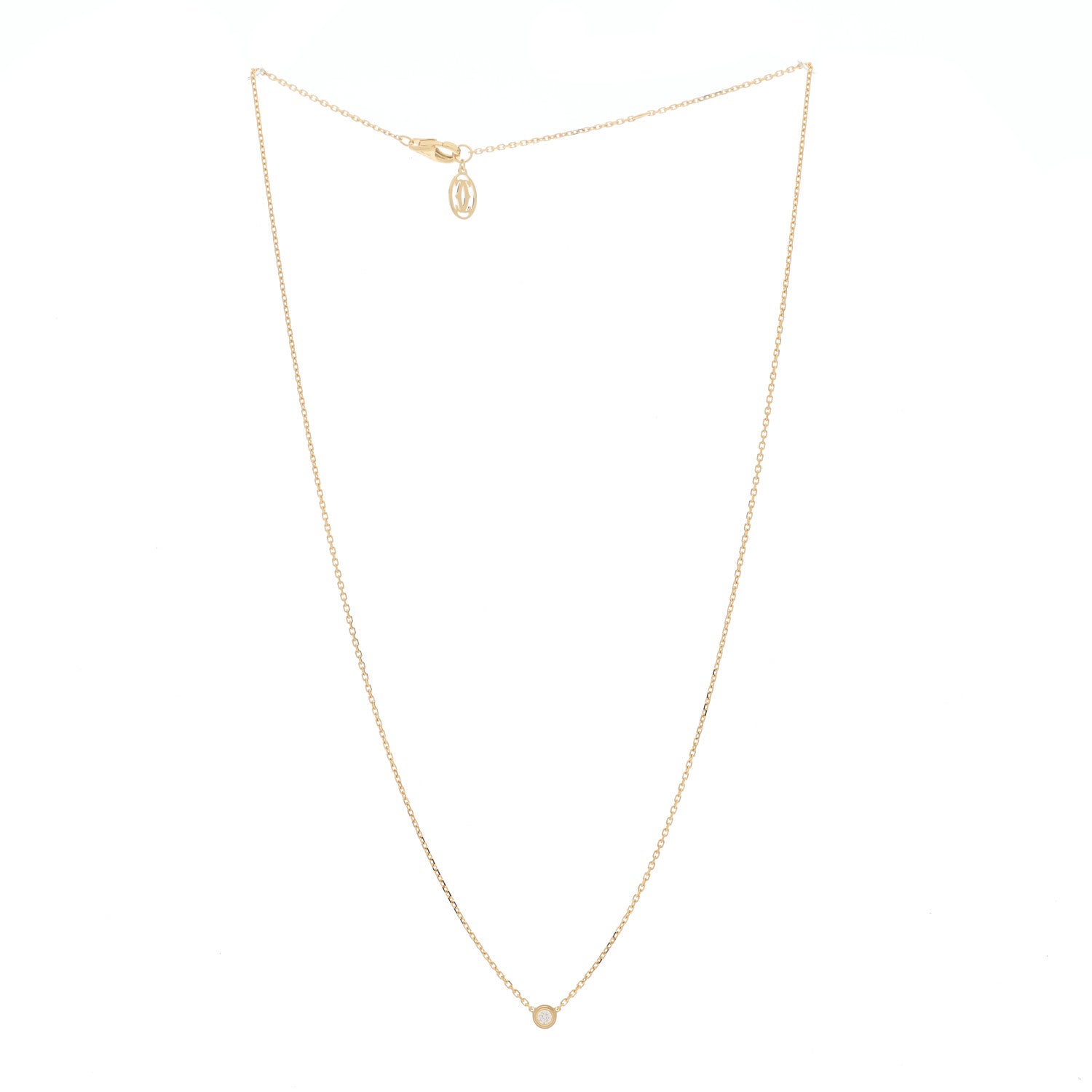 Cartier 18K Yellow Gold Diamond XS D'Amour Pendant Necklace 4 of 6