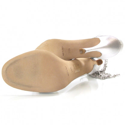 FASHIONPHILE RENECAOVILLACrystalChainHeels39.5Silver 4 of 8