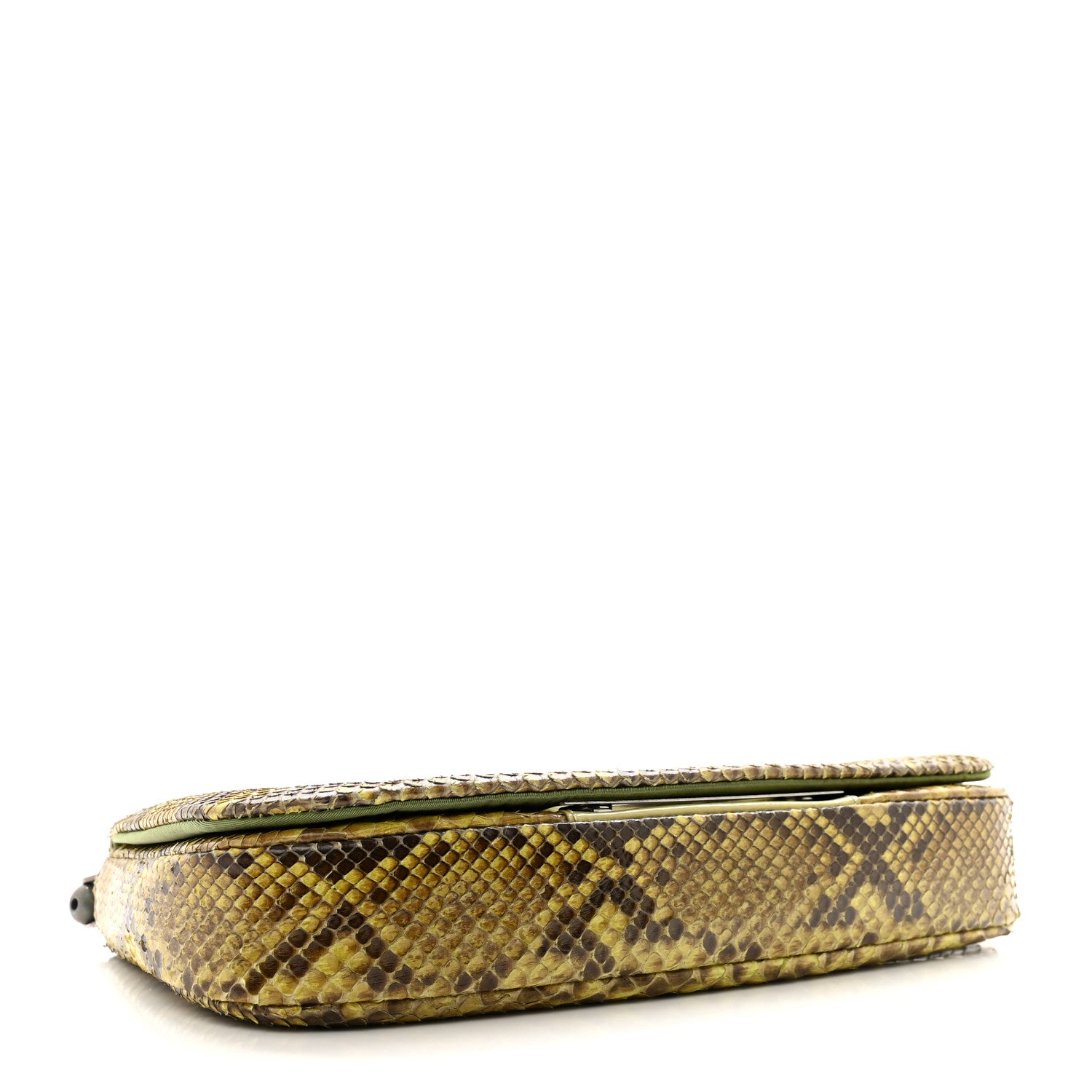 Christian Dior CHRISTIAN DIOR Snakeskin Malice Shoulder Bag Green 4 of 13
