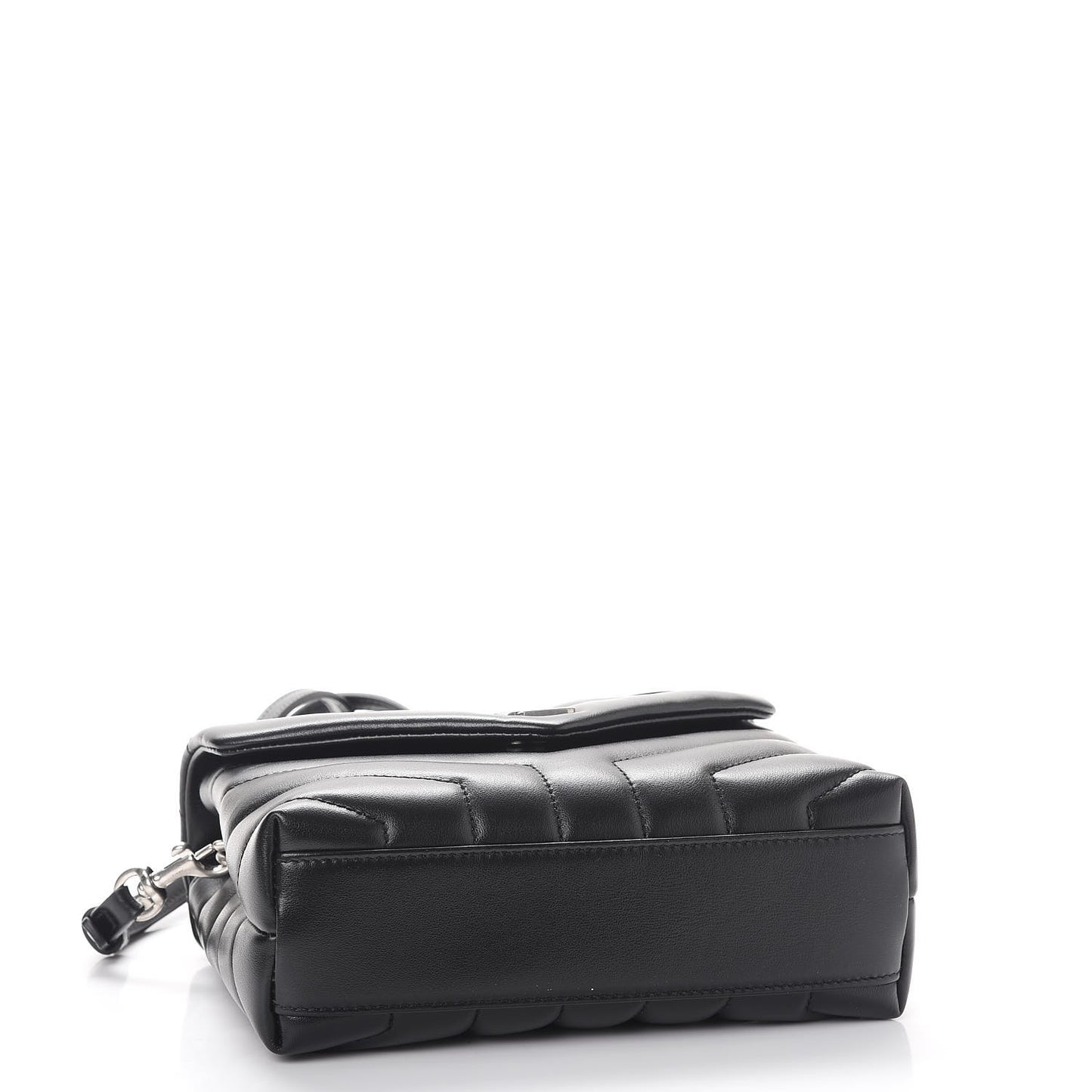 Calfskin Y Quilted Monogram Toy Loulou Crossbody Bag Black