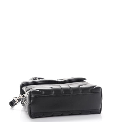 Saint Laurent Calfskin Y Quilted Monogram Toy Loulou Crossbody Bag Black 4 of 9