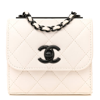 Chanel Lambskin Quilted Mini Trendy CC Clutch With Chain White 1 of 10